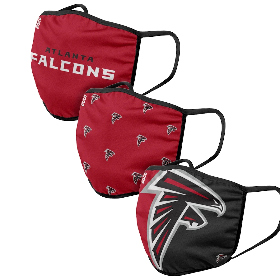  Atlanta Falcons Adult Face Covering 3-PackDust mask with filter->los angeles chargers->NFL Jersey